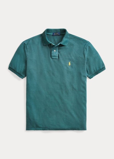 Polos Polo Ralph Lauren Hombre Verdes - Custom Slim Distressed - BLPKS4159